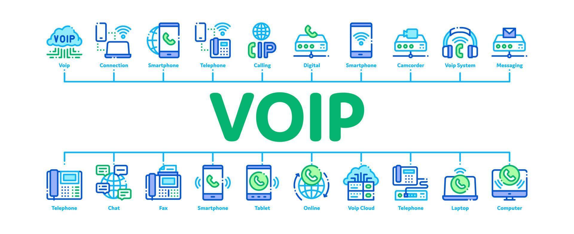 voip calling system minimal infographic banner vector_marcommsinc
